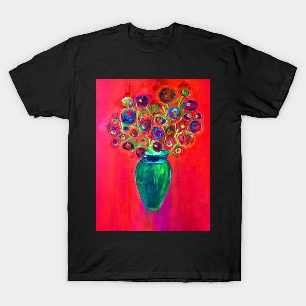 Red-hot summer Flowers T-Shirt by AmandaSlaterArt